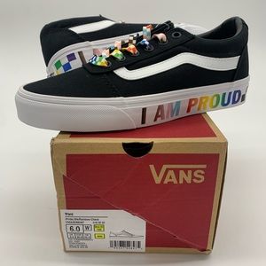 Vans Ward Black Rainbow Check I Am Proud Rainbow Gay Shoes